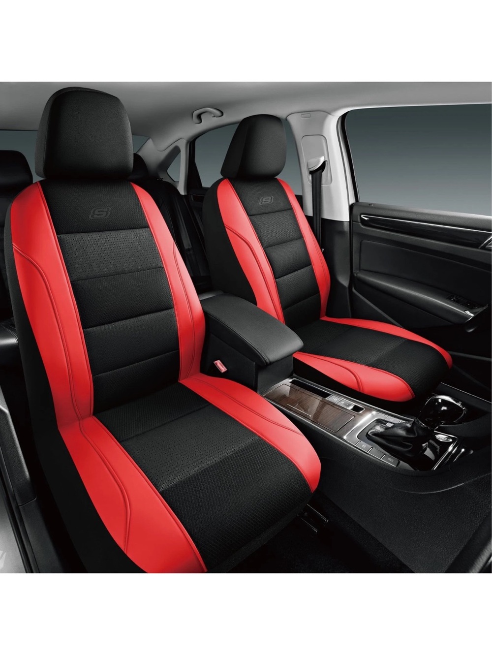 Sketchers car seat covers universal fit black red for cars trucks vans SUV’s new